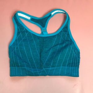 Blue Sports Bra with detailed back